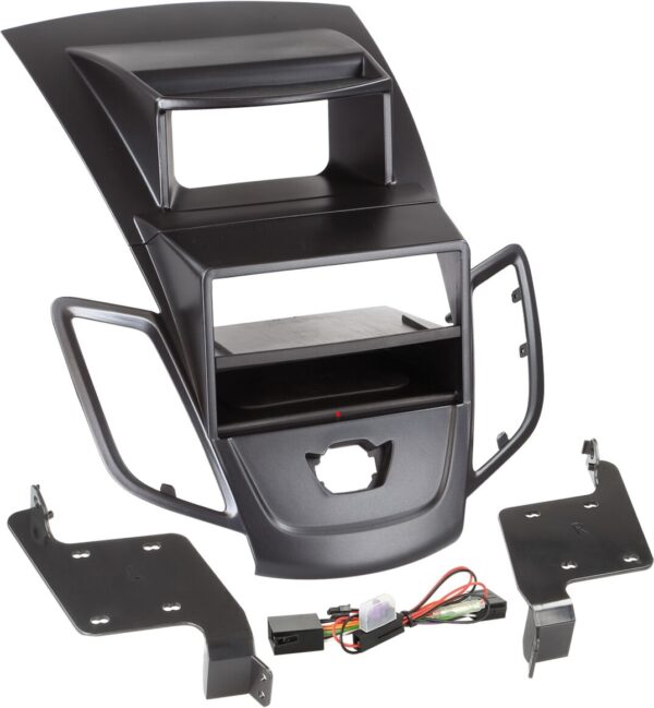 2-DIN Paneel Inbay® Ford Fiesta (display) 2008-2013 Kleur:Zwart - Afbeelding 1