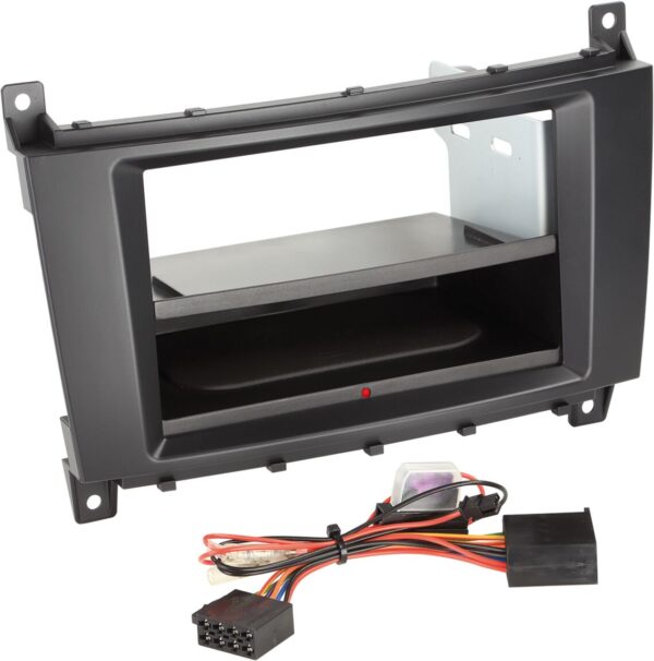 2-DIN Paneel Mercedes Benz C-Klasse/ CLC-Klasse met Inbay® pocket Kleur: Zwart - Afbeelding 1