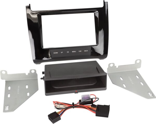 2-DIN Paneel Inbay® Volkswagen Polo 2014-2019 Kleur: Piano Zwart - Afbeelding 1