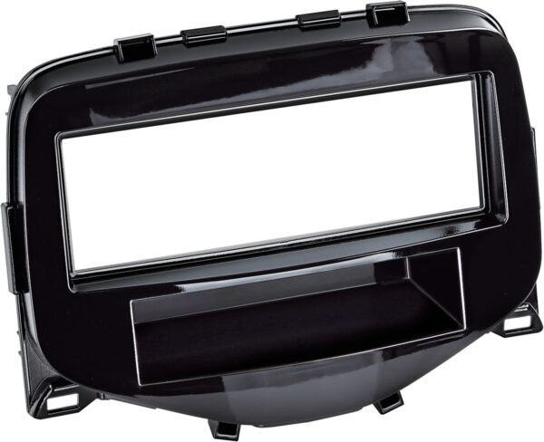 1-DIN Paneel Citroën C1 (P) - Peugeot 108 (P)- Toyota Aygo (AB!)  2014-> Kleur: Piano Zwart - Afbeelding 1