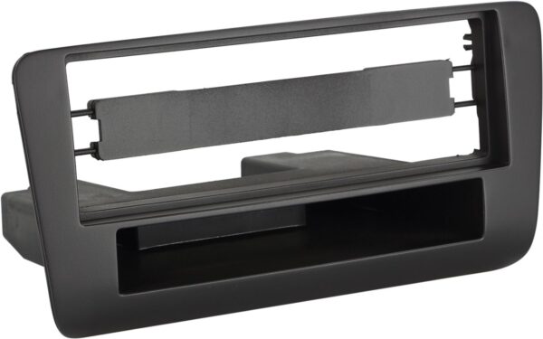 1-DIN Paneel met aflegbakje. Audi A1 (Typ 8x) (Typ 8XA) 2010-2018 Kleur: Zwart - Afbeelding 1