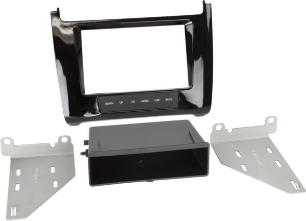 2-DIN Paneel met pocket Volkswagen Polo V (Typ 6C) 2014-2019 Kleur: Piano Zwart - Afbeelding 1