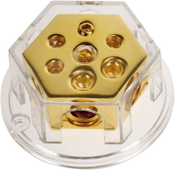 Power distribution block (gold) 2x20 mm² / 4x10mm² - Afbeelding 1