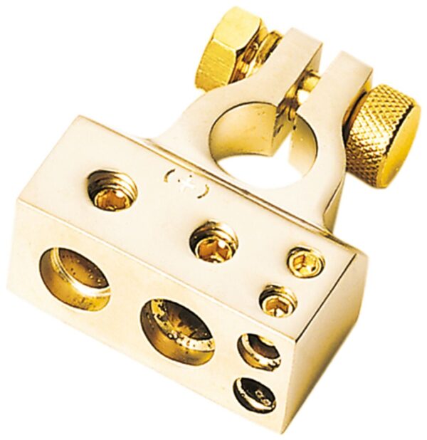 Batterij Behuizing / positive (goud ) 1 x 35 mm² /1 x 20 mm²/ 2x10mm - Afbeelding 1
