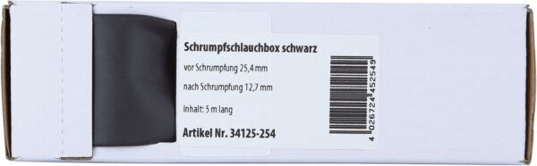 Krimpkous Zwart Ø 25,4 mm Ø 12.7 mm Lengte 5 meter - Afbeelding 1