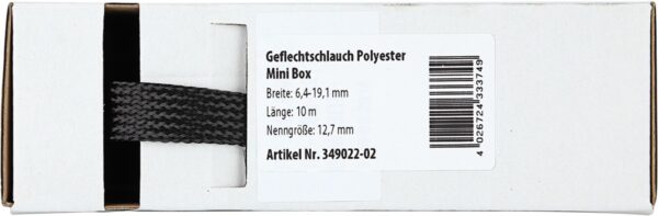 Gevlochten Kabelbescherming Mini Box 6.4 - 19.1 mm / Lengte 10 meter - Afbeelding 1