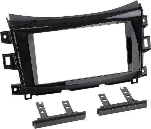 2-DIN Paneel Nissan Navara (NP300) 2016-2019 Kleur: Piano Zwart - Afbeelding 1