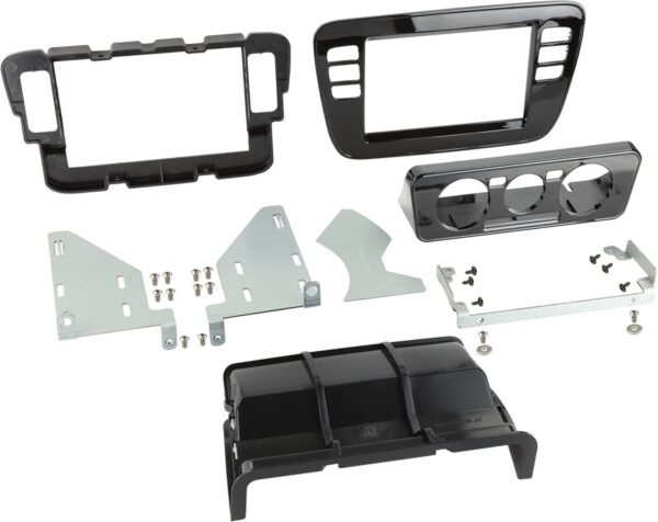 2-DIN Paneel Volkswagen up! / Seat Mii / Skoda Citigo 2011-2016  Kleur: Piano zwart - Afbeelding 1