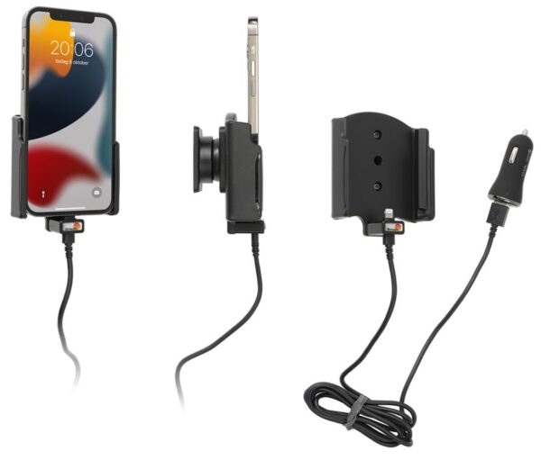 Apple iPhone 13/14/ Pro , Actieve  houder met 12V USB SIG-Plug - Afbeelding 1