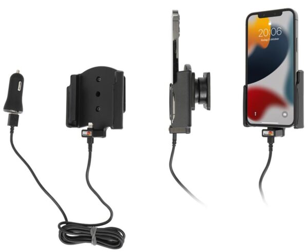 Apple iPhone 13/14/ Pro , Actieve  houder met 12V USB SIG-Plug - Afbeelding 2