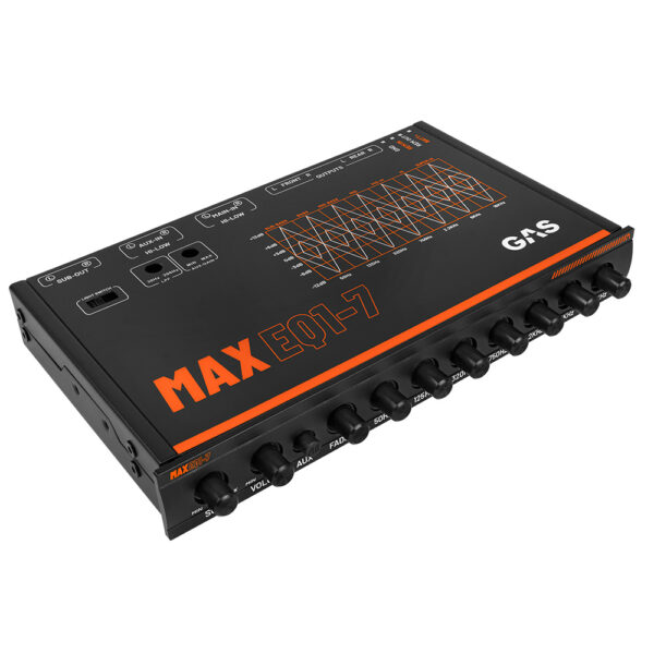 GAS MAX ½DIN 7-band EQ, 6V Pre-Outs - Afbeelding 1