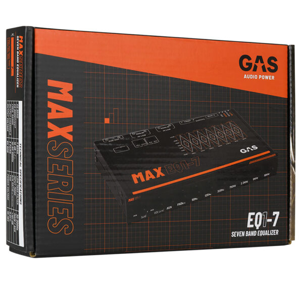 GAS MAX ½DIN 7-band EQ, 6V Pre-Outs - Afbeelding 2
