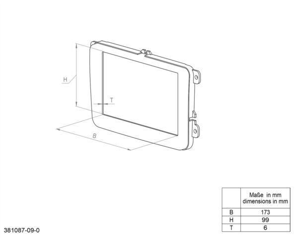2-DIN Paneel met aflegvak Chevrolet Trax 2013-2017 zwart - Afbeelding 2