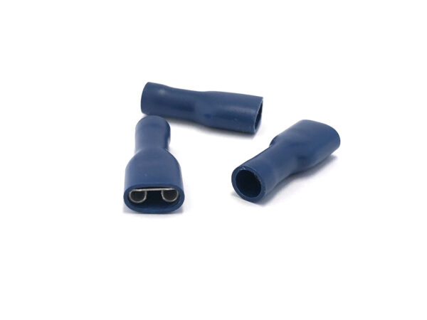 Kabelverbinder geïsoleerd Female blauw 6.3 mm / 1.5 - 2.5 mm² / A: 6.3mm - B: 0.8mm (100 stuks) - Afbeelding 1