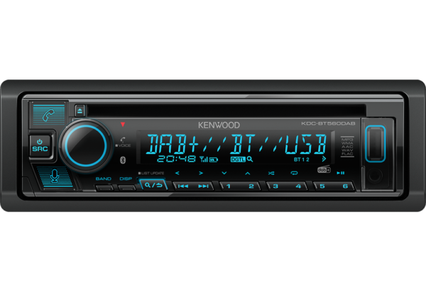 Kenwood KDC-BT560DAB - Zwart - DAB+ - USB - AUX - CD - Bluetooth - Afbeelding 1
