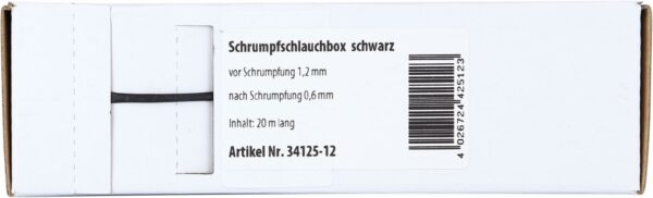 Krimpkous Zwart Ø 1.2 mm Ø 0.6 mm Lengte 15 meter - Afbeelding 1