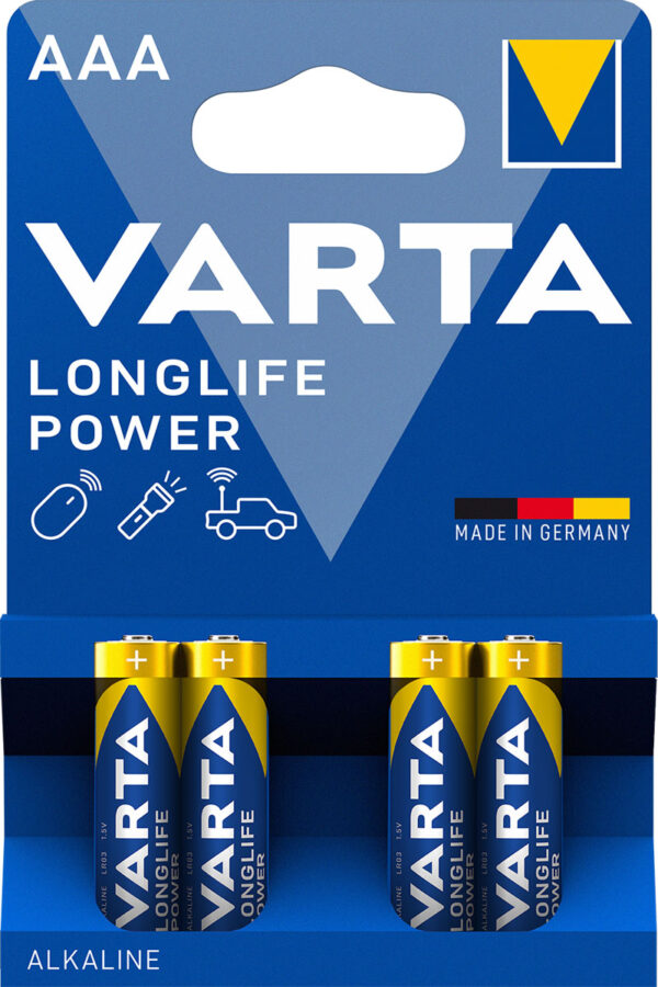 LR03 VARTA LONGLIFE POWER (4x in blister) 4903 mini penlite AAA - Afbeelding 1