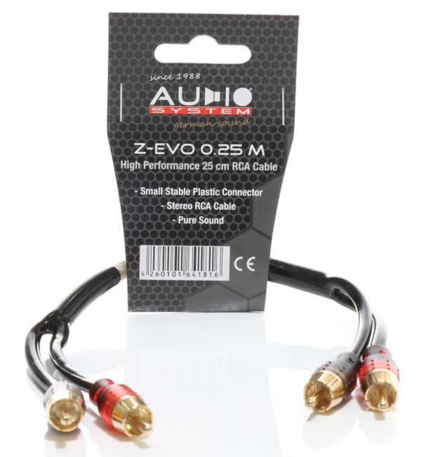 AUDIO SYSTEM HIGH-PERFORMANCE RCA-KABEL 250mm OFC cinch-kabel - Afbeelding 1