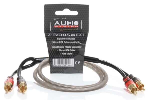 AUDIO SYSTEM HIGH-PERFORMANCE RCA-KABEL 500mm OFC cinch-kabelverlenging - Afbeelding 1