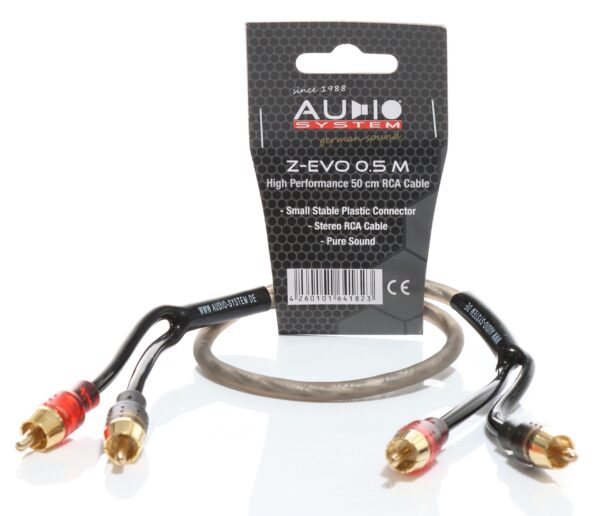 AUDIO SYSTEM HIGH-PERFORMANCE RCA-KABEL 500mm OFC cinch-kabel - Afbeelding 1