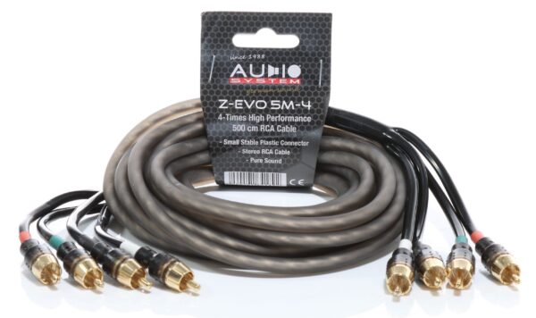 AUDIO SYSTEM HIGH-PERFORMANCE RCA-KABEL 5000mm 4-weg OFC cinch-kabel - Afbeelding 1