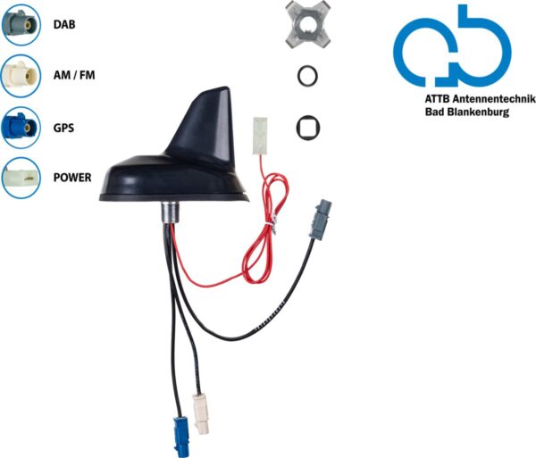 Bad Blankenburg Shark Dak antenne AM/FM DAB+ GPS - Afbeelding 1