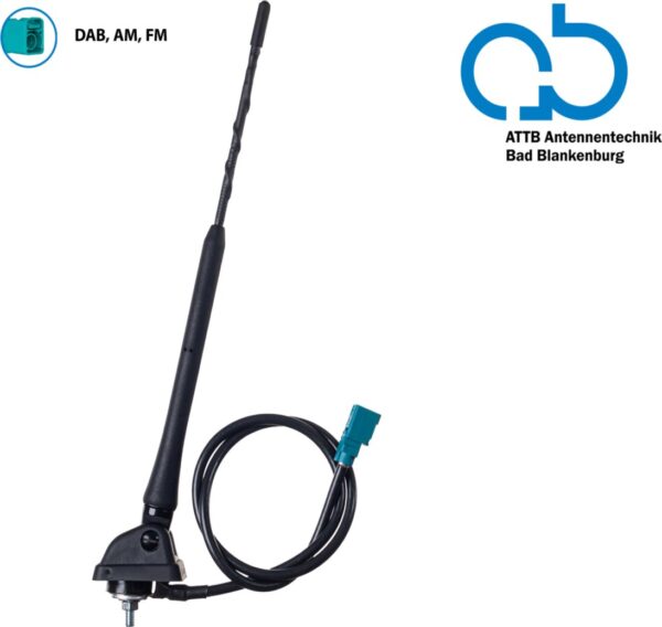 Bad Blankenburg Dak antenne AM/FM 10-115graden hoek, (DAB+ ready) passief - Afbeelding 1