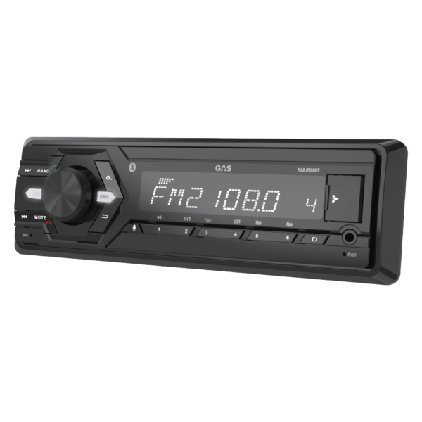 GAS MAD M100BT 1-DIN BT, USB, AUX - Afbeelding 1