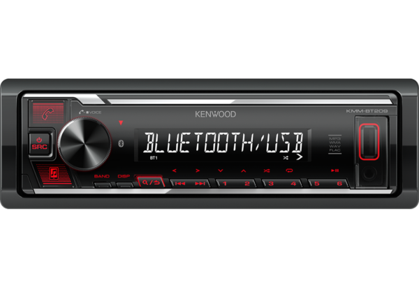 Kenwood KMM-BT209 Autoradio - USB/BT Rood - Afbeelding 1