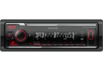 Kenwood KMM-BT408DAB Bluetooth autoradio + DAB - inclusief DAB+ antenne - Rood