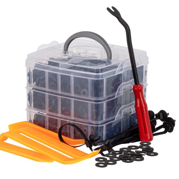 Universele set met 620stuks Automotive clips plus pinnen en gereedschap - Afbeelding 1