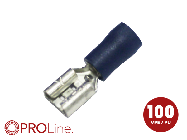 Vlakstekker Blauw 1.5 - 2.5mm² / Breedte 4.8mm (100 stuks) ACV PROLine - Afbeelding 1